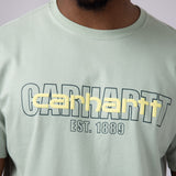 Carhartt Force Relaxed Fit Midweight Logo T-Shirt for Men in Sage