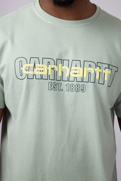 Carhartt Force Relaxed Fit Midweight Logo T-Shirt for Men in Sage