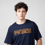 Carhartt Relaxed Fit Lightweight Logo Graphic T-Shirt for Men in Navy 
