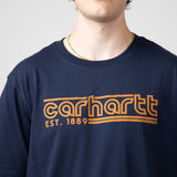 Carhartt Relaxed Fit Lightweight Logo Graphic T-Shirt for Men in Navy 
