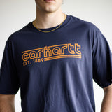 Carhartt Relaxed Fit Lightweight Logo Graphic T-Shirt for Men in Navy 
