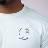 Carhartt Force Sun Lightweight Short Sleeve Logo Graphic T-Shirt for Men in Mint