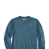 Carhartt Force Sun Defender Lightweight Long Sleeve T-Shirt for Men in Heather Blue