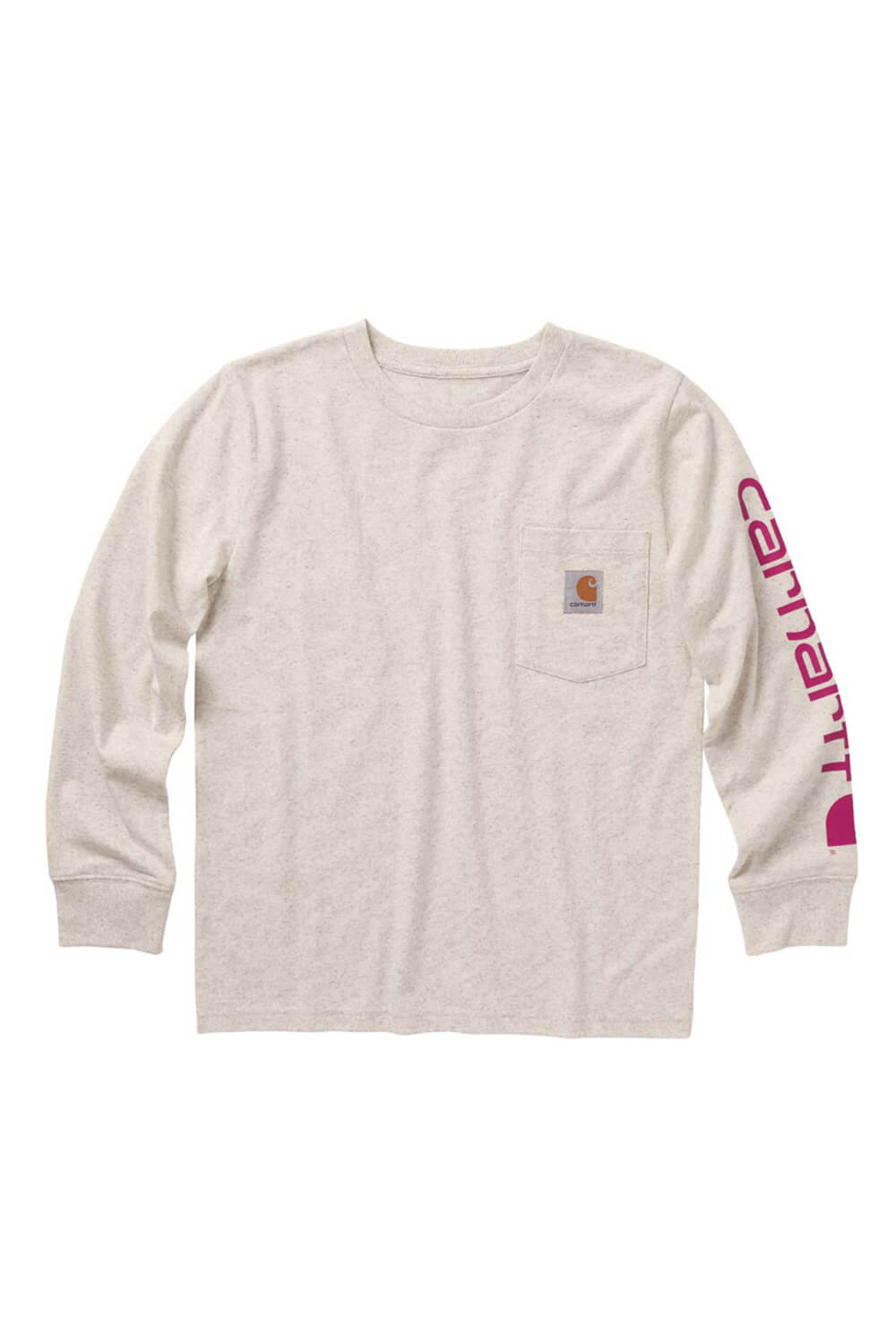 Carhartt Youth Graphic Long Sleeve T-Shirt for Girls in Oatmeal