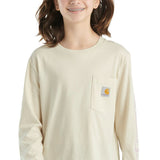 Carhartt Kids Graphic Pocket Long Sleeve T-Shirt for Girls in Malt