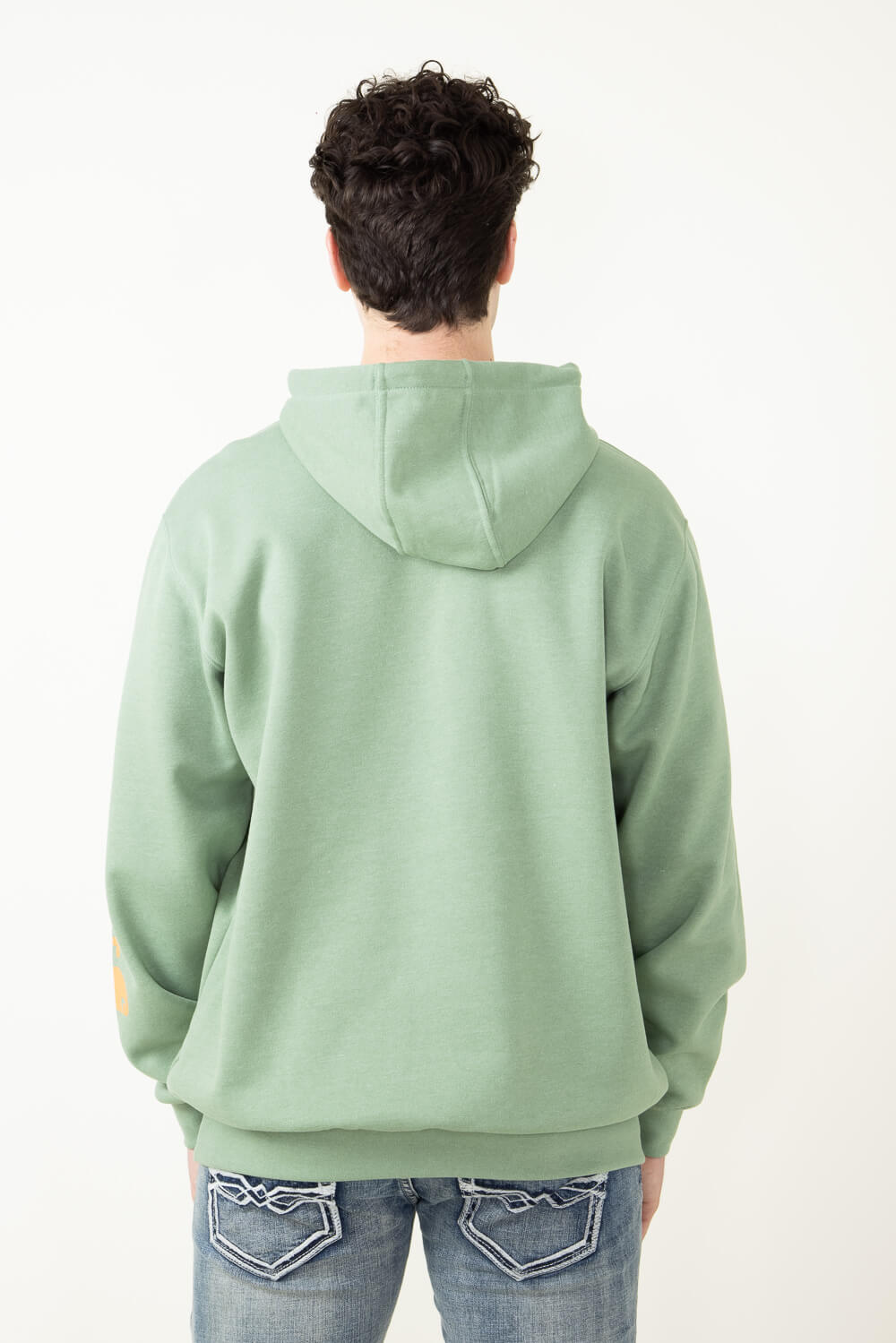 Carhartt Logo Sleeve Graphic Hoodie for Men in Green