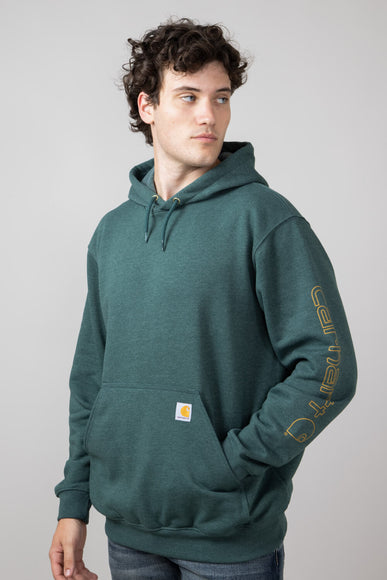 Carhartt Loose Midweight Logo Sleeve Graphic Sweatshirt for Men in Frosted Balsam Heath