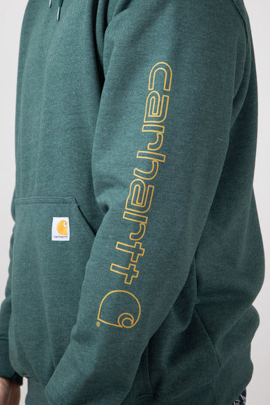 Carhartt Loose Midweight Logo Sleeve Graphic Sweatshirt for Men in Frosted Balsam Heath