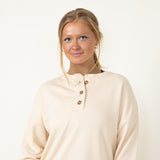 Carhartt Midweight French Terry Henley Sweatshirt for Women in Oatmeal 