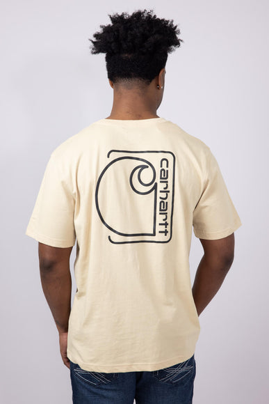 Carhartt Pocket Graphic T-Shirt for Men in Beach Brown