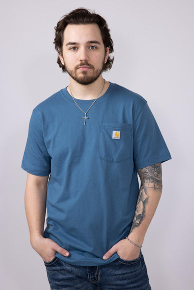 Carhartt Pocket Graphic T-Shirt for Men in Blue