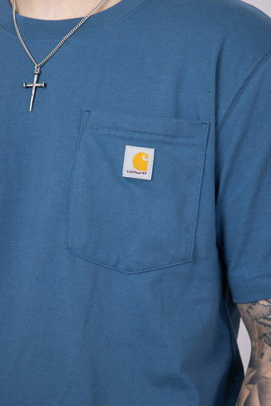 Carhartt Pocket Graphic T-Shirt for Men in Blue