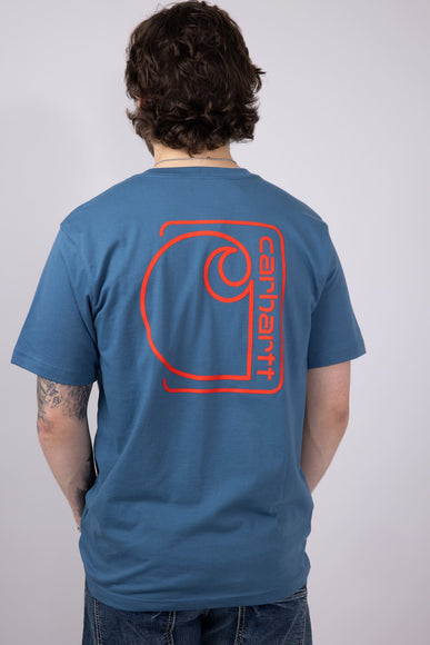 Carhartt Pocket Graphic T-Shirt for Men in Blue