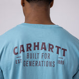 Carhartt Relaxed Fit Lightweight Logo Pocket Graphic T-Shirt for Men in Blue