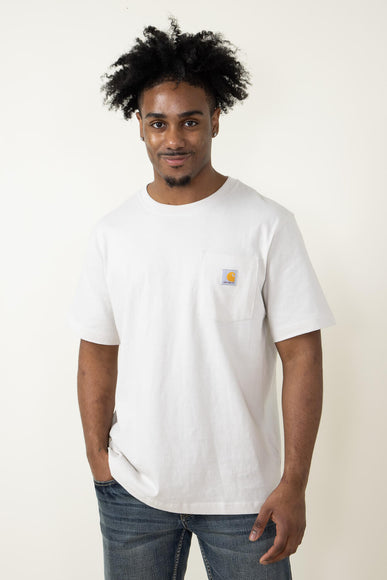 Carhartt Relaxed Fit Heavyweight Pocket C Graphic T-Shirt for Men in Malt White 