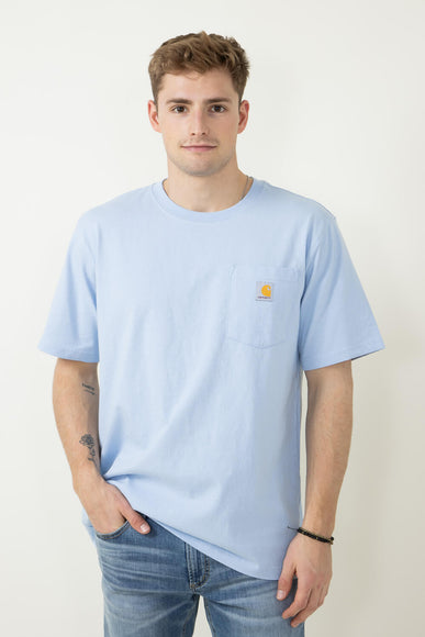 Carhartt Relaxed Fit Heavyweight Pocket C Graphic T-Shirt for Men in Blue