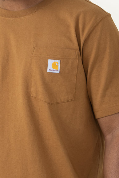 Carhartt Relaxed Heavyweight Pocket C Graphic T-Shirt for Men in Brown