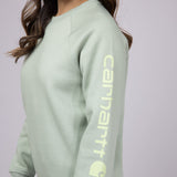 Carhartt Graphic Sweatshirt for Women in Sage Heather