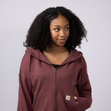 Carhartt Tencel Loose Fit Full Zip Jacket for Women in Dark Red 