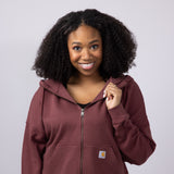 Carhartt Tencel Loose Fit Full Zip Jacket for Women in Dark Red 