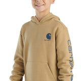 Carhartt Kids Graphic Hoodie for Boys in Khaki