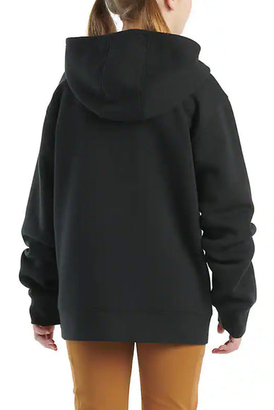 Carhartt Kids Graphic Hooded Sweatshirt for Girls in Black 