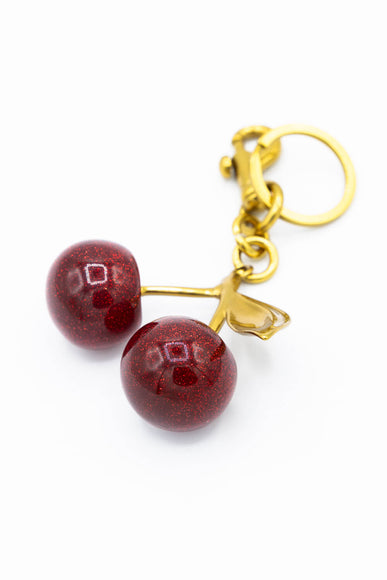 Black Cherry Sparkle Purse Charm in Gold