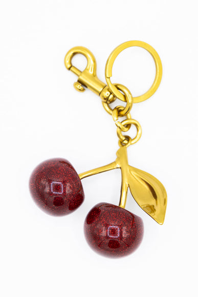 Black Cherry Sparkle Purse Charm in Gold