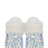 C.C. Sequin Slippers for Women in White