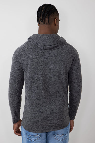 Civil Society Deswell Hooded Hacci Knit Shirt for Men in Dark Charcoal