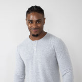 Civil Society Hogan Henley Hacchie Knit Shirt for Men in Light Grey