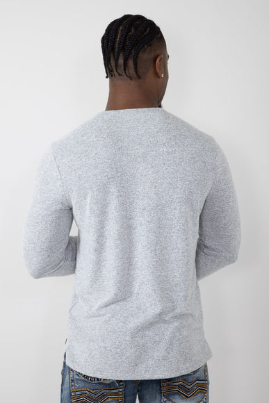 Civil Society Hogan Henley Hacchie Knit Shirt for Men in Light Grey