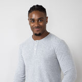 Civil Society Hogan Henley Hacchie Knit Shirt for Men in Light Grey