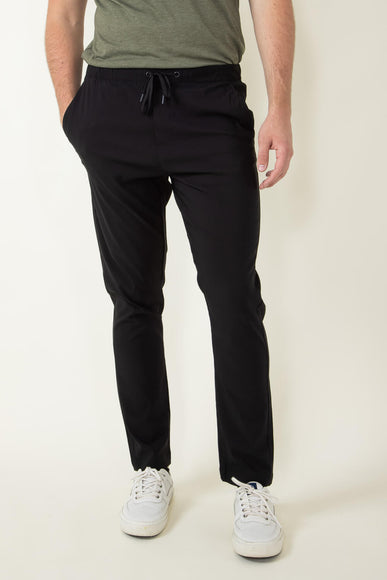 Copper & Oak Elastic File Tech Jogger Pants for Men in Black