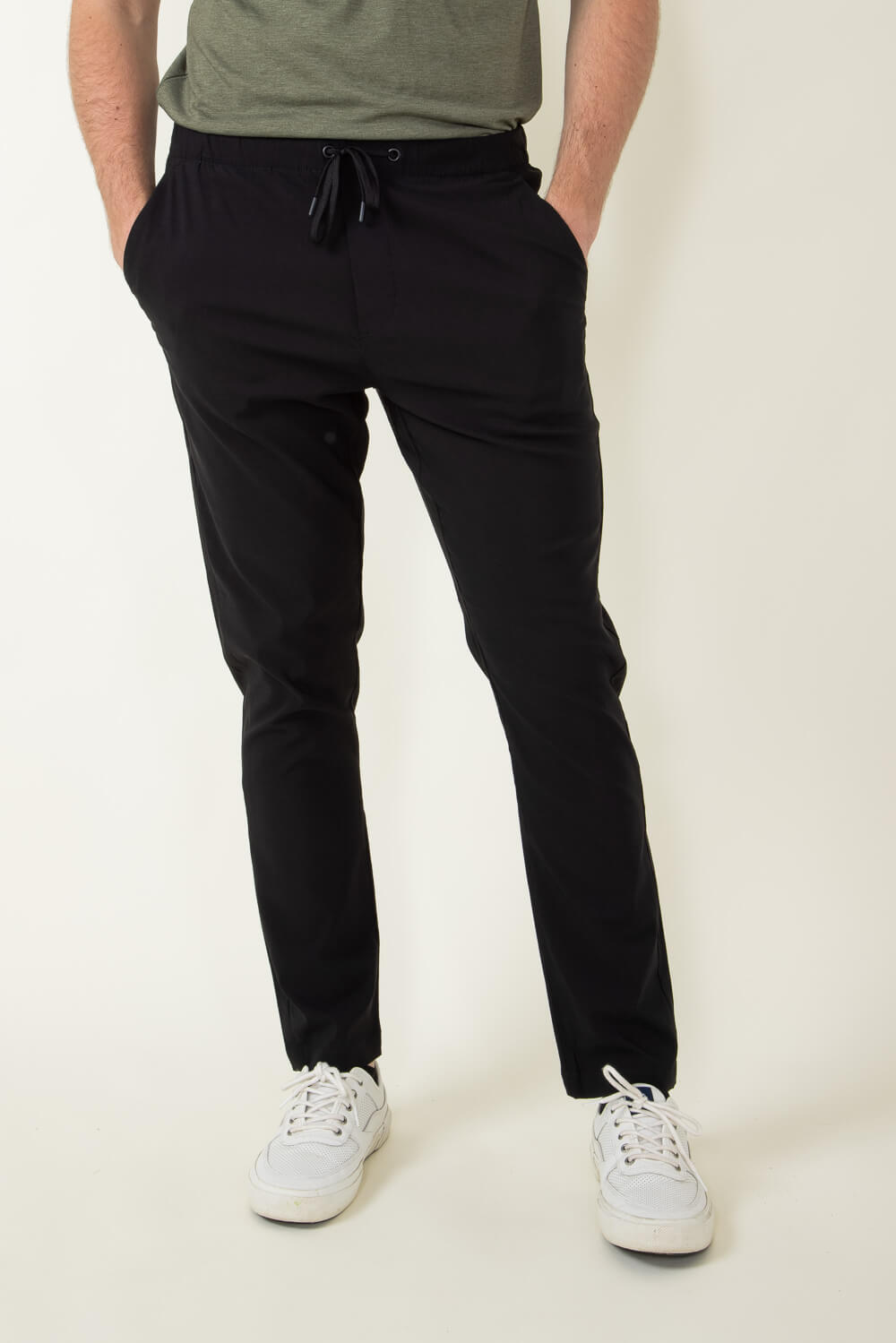 Elastic joggers mens on sale