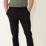 Copper & Oak Elastic File Tech Jogger Pants for Men in Black