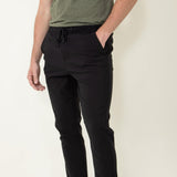 Copper & Oak Elastic File Tech Jogger Pants for Men in Black