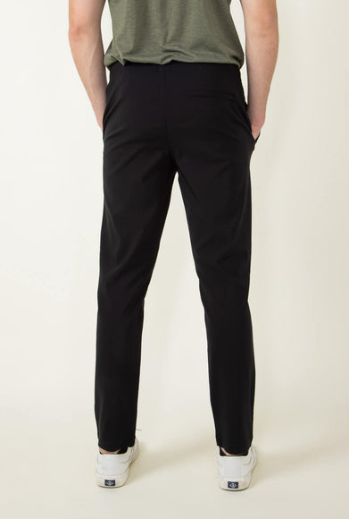 Copper & Oak Elastic File Tech Jogger Pants for Men in Black