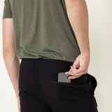 Copper & Oak Elastic File Tech Jogger Pants for Men in Black