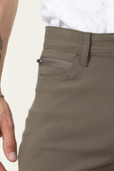 Copper & Oak Lewis Zip Pants for Men in Mushroom