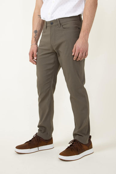 Copper & Oak Lewis Zip Pants for Men in Mushroom