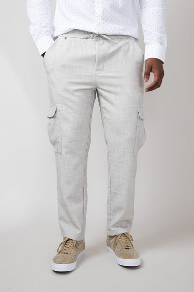 Denim & Flower Relaxed Cargo Pants for Men in Ivory