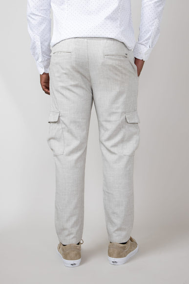 Denim & Flower Relaxed Cargo Pants for Men in Ivory