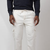 Denim & Flower Relaxed Cargo Pants for Men in Sand