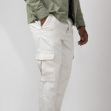 Denim & Flower Relaxed Cargo Pants for Men in Sand