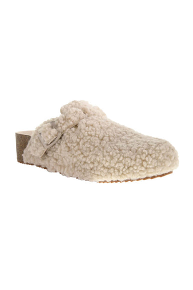 Dirty Laundry Magnolias Shearling Platform Clogs for Women in Cream