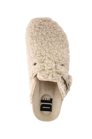 Dirty Laundry Magnolias Shearling Platform Clogs for Women in Cream