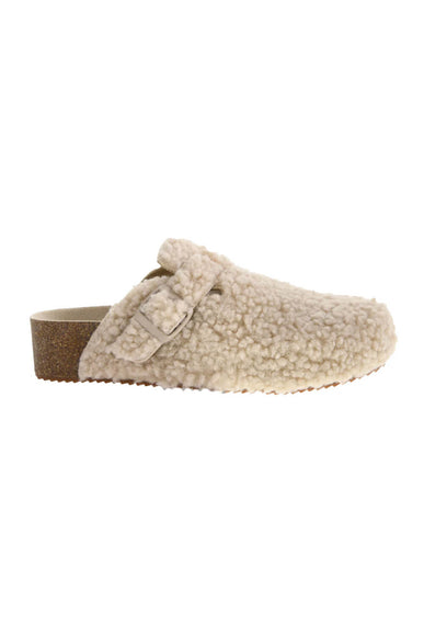 Dirty Laundry Magnolias Shearling Platform Clogs for Women in Cream