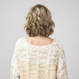 Elan Ombre Popcorn Button Cardigan for Women in Beige