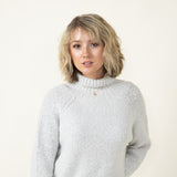 Turtleneck Sweater for Women in Ivory